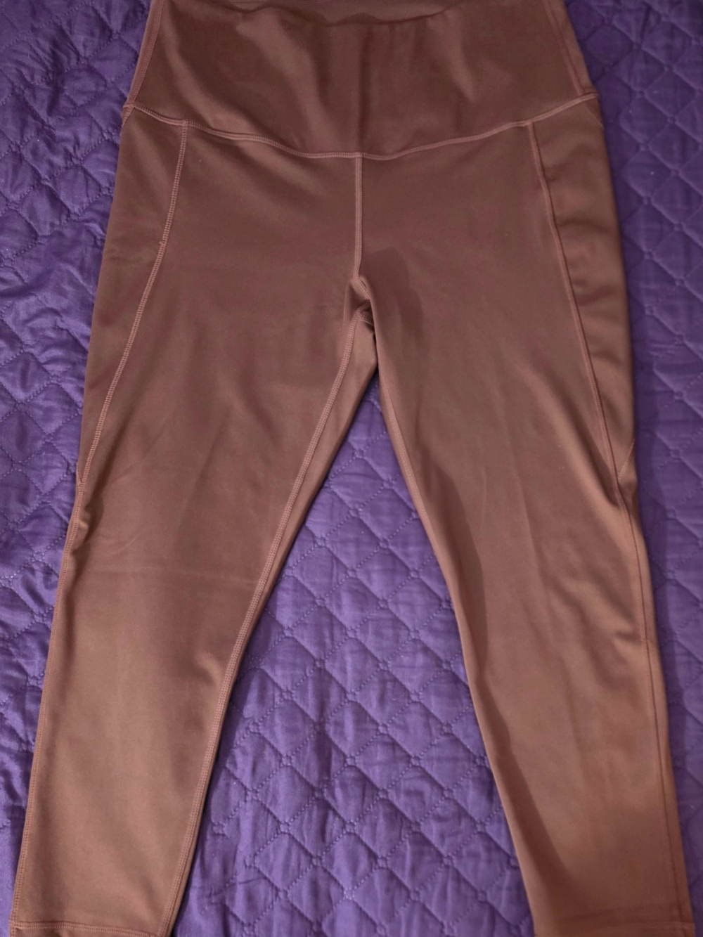 Ladies High-Waist Leggings in Coco Brown
